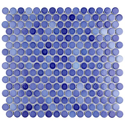 Hudson Penny Round Niagara 11-7/8" x 12-5/8" Porcelain Mosaic Tile -10 Sheets Per Case -10.5 Sq. Ft.