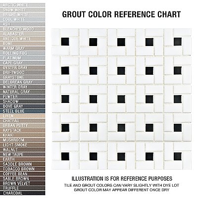 Spiral Black and White 12-5/8" x 12-5/8" Porcelain Mosaic Tile -10 Tiles Per Case -11.3 Sq. Ft.