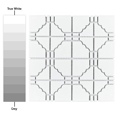 Osaka Matte White 11-7/8" x 11-7/8" Porcelain Mosaic Tile -10 Tiles Per Case -10.1 Sq. Ft.