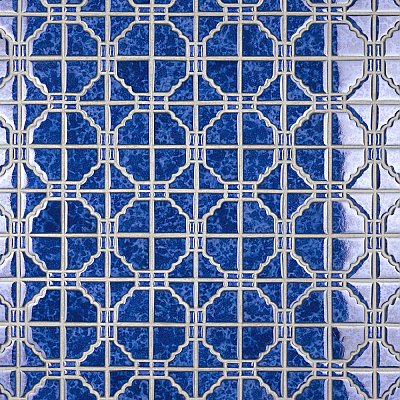 Osaka Blue Cloud 11-7/8" x 11-7/8" Porcelain Mosaic Tile -10 Tiles Per Case -10.1 Sq. Ft.