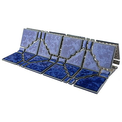 Osaka Blue Cloud 11-7/8" x 11-7/8" Porcelain Mosaic Tile -10 Tiles Per Case -10.1 Sq. Ft.