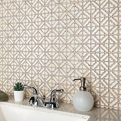 Tower Beige 12" x 12" Porcelain Mosaic Tile -10 Tiles Per Case -10.2 Sq. Ft.