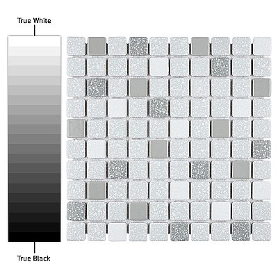 Crystalline Square Grey 12" x 12" Porcelain Mosaic Tile -10 Sheets Per Case -10.2 Sq. Ft.