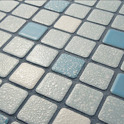 Crystalline Square Blue 12" x 12" Porcelain Mosaic Tile -10 Sheets Per Case -10.2 Sq. Ft.