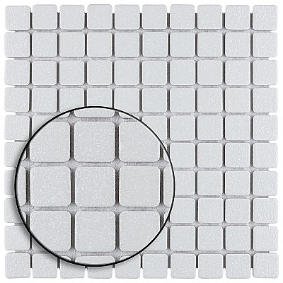 Crystalline Square White 12" x 12" Porcelain Mosaic Tile -10 Sheets Per Case -10.2 Sq. Ft.