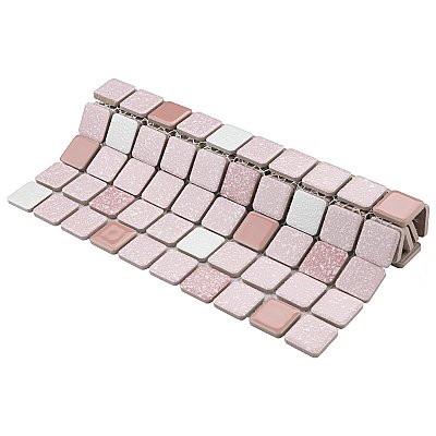 Crystalline Square Pink 12" x 12" Porcelain Mosaic Tile -10 Sheets Per Case -10.2 Sq. Ft.