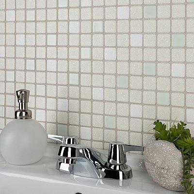Crystalline Square Pistachio 12" x 12" Porcelain Mosaic Tile -10 Sheets Per Case -10.2 Sq. Ft.