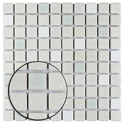 Crystalline Square Pistachio 12" x 12" Porcelain Mosaic Tile -10 Sheets Per Case -10.2 Sq. Ft.