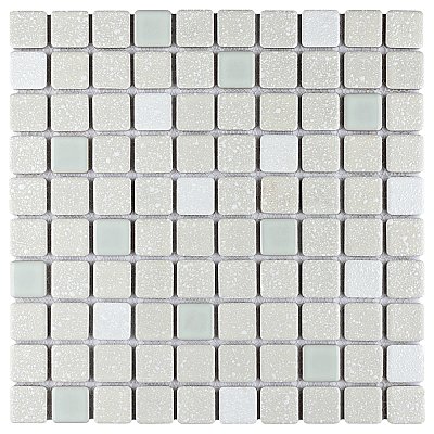 Crystalline Square Pistachio 12" x 12" Porcelain Mosaic Tile -10 Sheets Per Case -10.2 Sq. Ft.