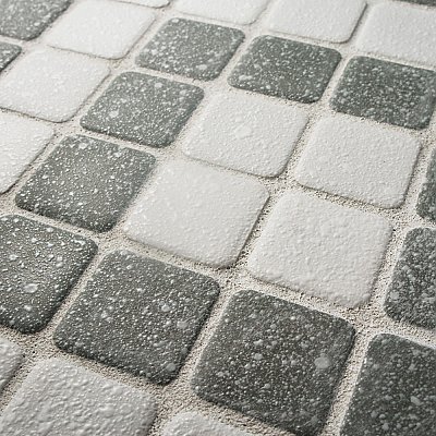 Crystalline Market Sq Grey 11-3/4" x 11-3/4" Porcelain Mosaic Tile - 10 Tiles Per Case - 9.8 Sq. Ft.