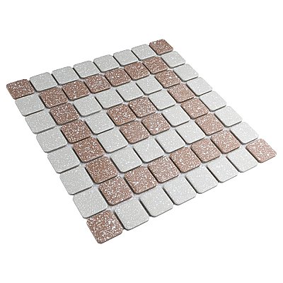 Crystalline Market Sq Beige 11-3/4" x 11-3/4" Porcelain Mosaic Tile - 10 Tiles Per Case - 9.8 Sq. Ft.