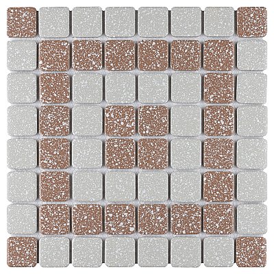 Crystalline Market Sq Beige 11-3/4" x 11-3/4" Porcelain Mosaic Tile - 10 Tiles Per Case - 9.8 Sq. Ft.