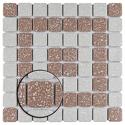Crystalline Market Sq Beige 11-3/4" x 11-3/4" Porcelain Mosaic Tile - 10 Tiles Per Case - 9.8 Sq. Ft.