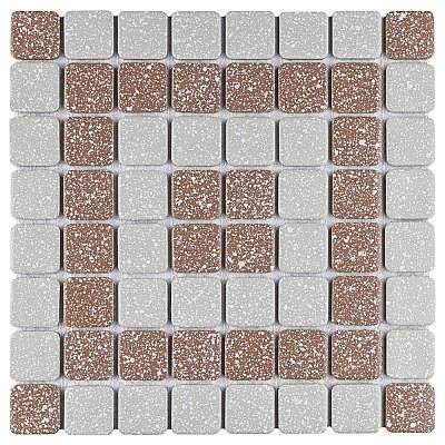 Crystalline Market Sq Beige 11-3/4" x 11-3/4" Porcelain Mosaic Tile - 10 Tiles Per Case - 9.8 Sq. Ft.