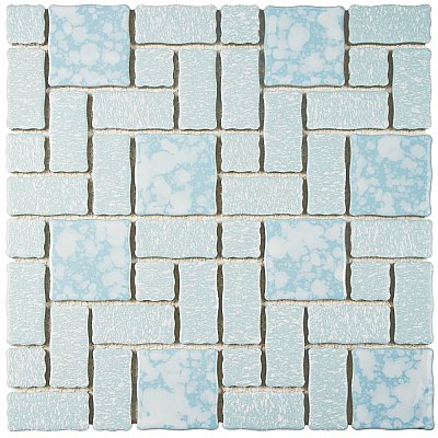 Academy Blue 11-7/8" x 11-7/8" Porcelain Mosaic Tile -10 Sheets Per Case -10 Sq. Ft.