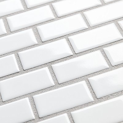 Hudson Subway White 11-3/4" x 12" Porcelain Mosaic Tile -10 Sheets Per Case -10 Sq. Ft.