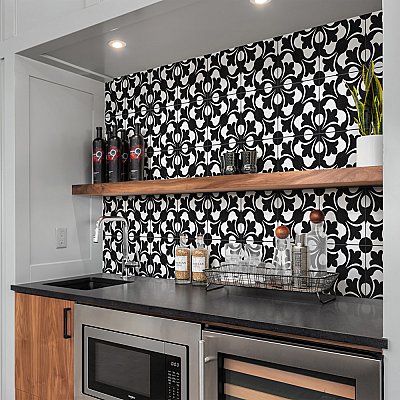 Emotion Nero 7-3/4" x 7-3/4" Ceramic Floor & Wall Tile - 25 Tiles Per Case - 11.0 Sq. Ft.