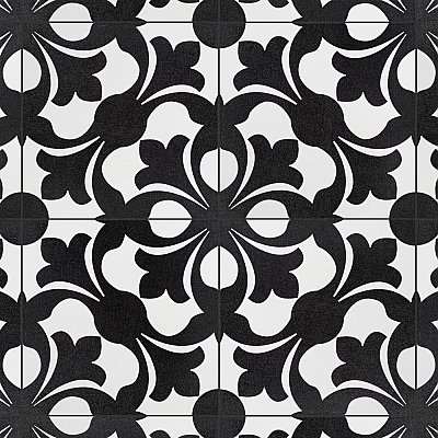 Emotion Nero 7-3/4" x 7-3/4" Ceramic Floor & Wall Tile - 25 Tiles Per Case - 11.0 Sq. Ft.