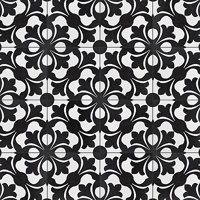 Emotion Nero 7-3/4" x 7-3/4" Ceramic Floor & Wall Tile - 25 Tiles Per Case - 11.0 Sq. Ft.