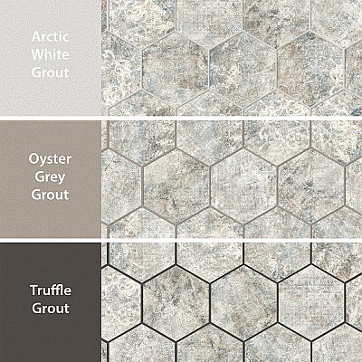 Tivoli Hex Tapestry 5-1/2" x 6-1/4" Porcelain Floor and Wall Tile - 26 Tiles Per Case - 4.94 Square Feet