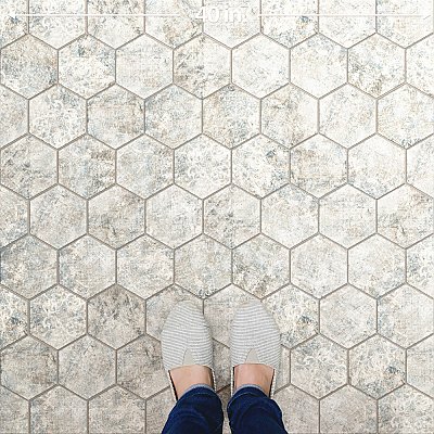 Tivoli Hex Tapestry 5-1/2" x 6-1/4" Porcelain Floor and Wall Tile - 26 Tiles Per Case - 4.94 Square Feet