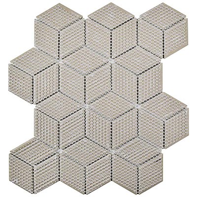 Metro Rhombus Matte Gray Porcelain Mosaic Tile - Sold Per Case of 10 - 9.14 Square Feet