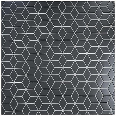 Metro Rhombus Matte Gray Porcelain Mosaic Tile - Sold Per Case of 10 - 9.14 Square Feet