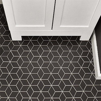 Metro Rhombus Matte Gray Porcelain Mosaic Tile - Sold Per Case of 10 - 9.14 Square Feet