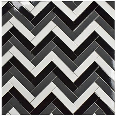 Metro Soho Subway   - Glossy Black - 1.75" x 7.75" - Per Case of 120 - 12 Square Foot