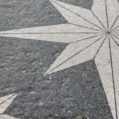 Compass Star Lava Stone 8" x 8" Porcelain Tile - Per Case of 25 Tile - 11.50 Sq. Ft. Per Case
