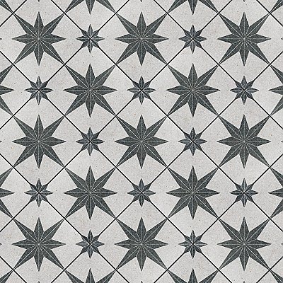 Compass Star White Stone 8" x 8" Porcelain Tile - Per Case of 25 Tile - 11.50 Sq. Ft. Per Case