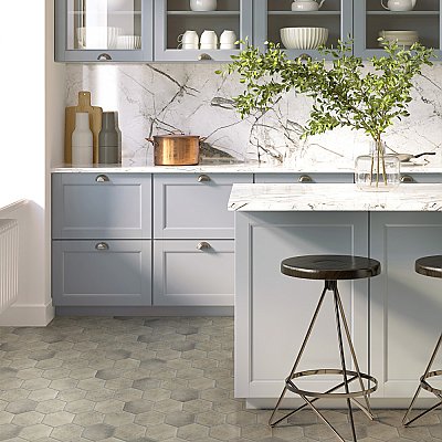 Capri Hex Fumo 7" x 8" Porcelain Floor & Wall Tile - 36 Tiles Per Case - 10.8 Sq. Ft.