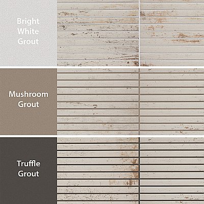 Retro Strata Blanc 6-7/8" x 14" Porcelain Floor and Wall Tile - 16 Tiles Per Case - 11.2 Square Feet