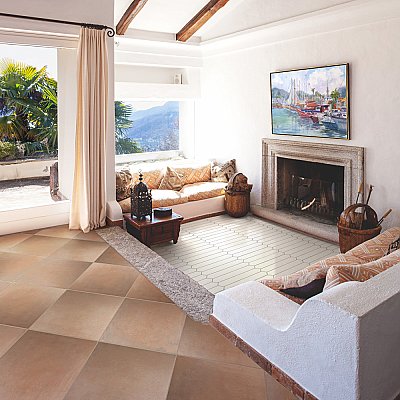 Argile Arrow Bianco 2-7/8" x 20-3/8" Porcelain Floor and Wall Tile - 1 Tiles Per Case - 0.41 Square Feet