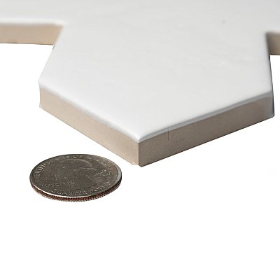 Argile Cross Bianco 7" x 7" Porcelain Floor and Wall Tile - 1 Tiles Per Case - 0.3 Square Feet