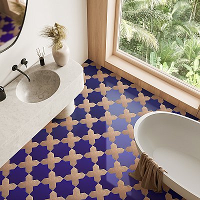 Argile Cross Cotto 7" x 7" Porcelain Floor and Wall Tile - 1 Tiles Per Case - 0.3 Square Feet