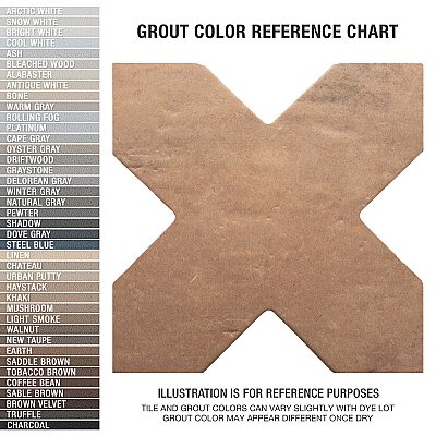 Argile Cross Cotto 7" x 7" Porcelain Floor and Wall Tile - 1 Tiles Per Case - 0.3 Square Feet