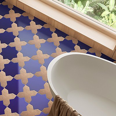 Argile Cross Cotto 7" x 7" Porcelain Floor and Wall Tile - 1 Tiles Per Case - 0.3 Square Feet