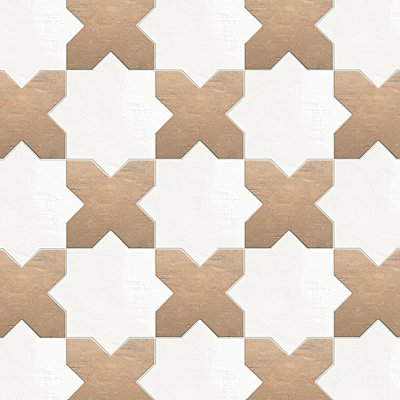 Argile Cross Cotto 7" x 7" Porcelain Floor and Wall Tile - 1 Tiles Per Case - 0.3 Square Feet