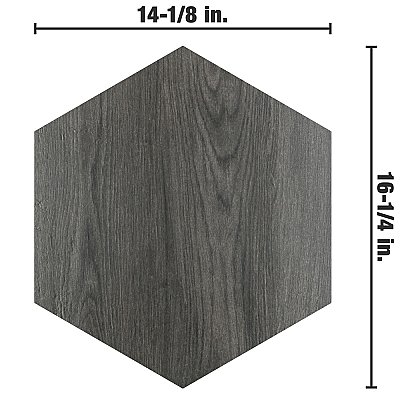 Natura Hex Nero 14-1/8" x 16-1/4" Porcelain Floor & Wall Tile -9 Tiles Per Case - 11.07 Sq. Ft.