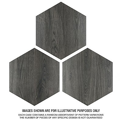 Natura Hex Nero 14-1/8" x 16-1/4" Porcelain Floor & Wall Tile -9 Tiles Per Case - 11.07 Sq. Ft.