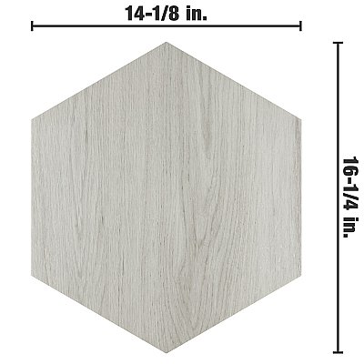 Natura Hex White 14-1/8" x 16-1/4" Porcelain Floor & Wall Tile -9 Tiles Per Case - 11.07 Sq. Ft.