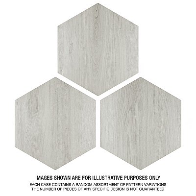 Natura Hex White 14-1/8" x 16-1/4" Porcelain Floor & Wall Tile -9 Tiles Per Case - 11.07 Sq. Ft.