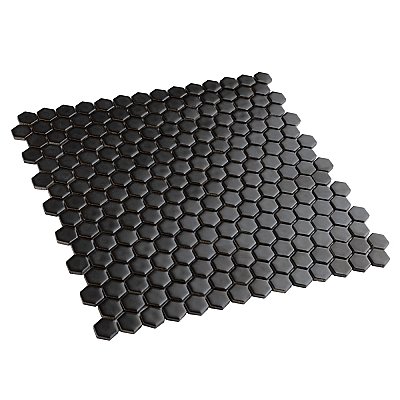 Colmena Hex Matte Carbon 11-1/2" x 11-5/8" Porcelain Mosaic Tile - 5 Tiles Per Case - 4.75 Square Feet
