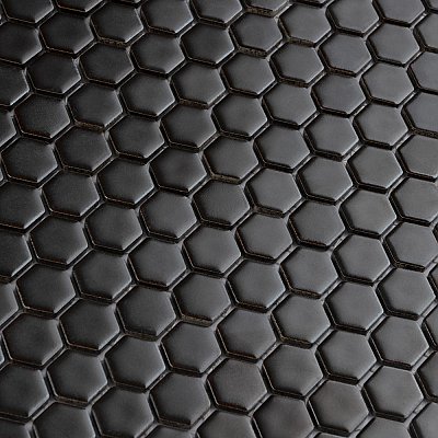 Colmena Hex Matte Carbon 11-1/2" x 11-5/8" Porcelain Mosaic Tile - 5 Tiles Per Case - 4.75 Square Feet