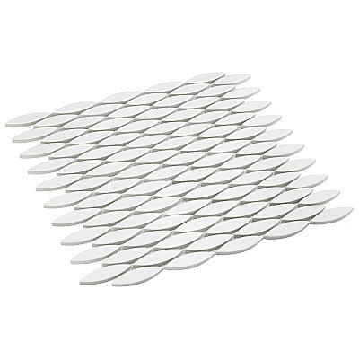 Pescado Glossy Blanco 12"x 12-1/2" Porcelain Tile - Per Sheet - 1.06 Sq. Ft.