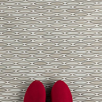 Pescado Linen Grey 12"x 12-1/2" Porcelain Tile - Per Case of 5 Sheets - 5.30 Sq. Ft.