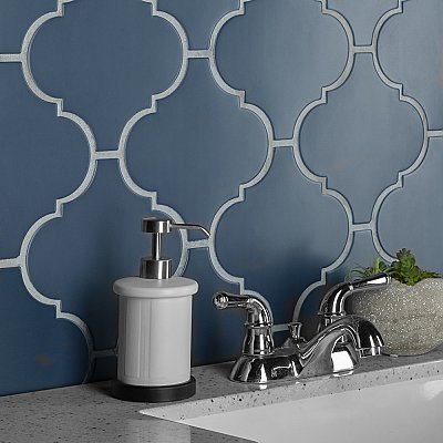 Provenzale Lantern Dark Bleu 8" x 8" Porcelain Floor & Wall Tile - 24 Tiles Per Case - 6.24 Sq. Ft.