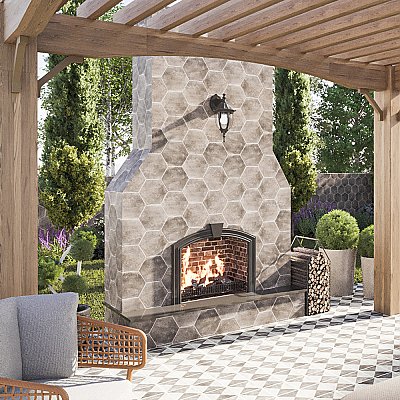 D'Anticatto Decor Triangoli 8-3/4" x 8-3/4" Porcelain Tile - Per Case of 20 - 11.25 Square Feet