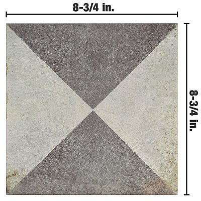 D'Anticatto Decor Triangoli 8-3/4" x 8-3/4" Porcelain Tile - Per Case of 20 - 11.25 Square Feet